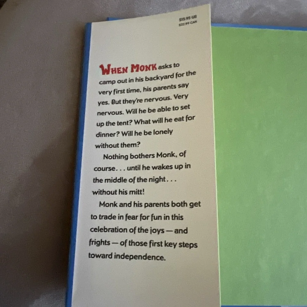 MONK CAMPS OUT By Emily Arnold Mccully - Hardcover‎ **Mint Condition**